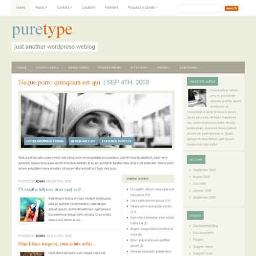 Templates WordPress Puretype