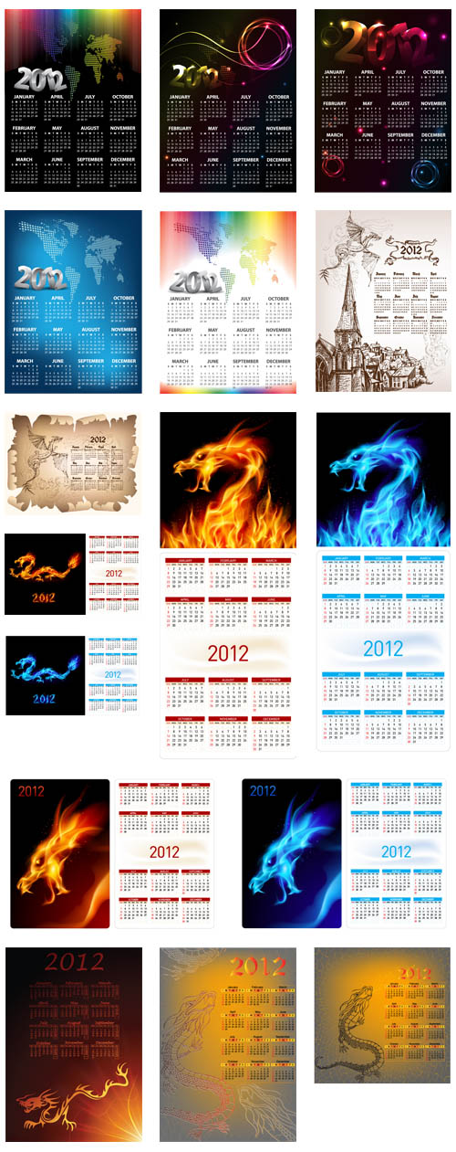 Calendar of 2012 Year
