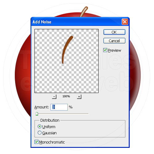 Manzana en 3D con Photoshop