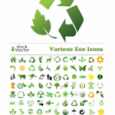 Various Eco Icons Vector