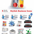 Stylish Business Icons Vector