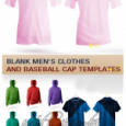Blank Men’s Clothes & Baseball Cap Templates