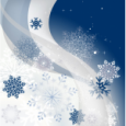 Winter background with snowflakes beautiful vector