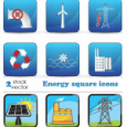 Vectors – Energy square icons