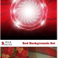 Vectors – Red Backgrounds Set