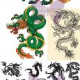 Vectores Dragons Dragones