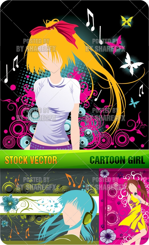 Stock Vector - Cartoon girl