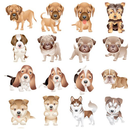 Stock Vector - Dogs