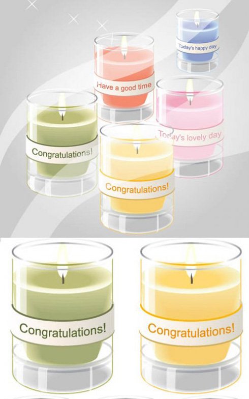 Romantic Candles Vector - Velas Romanticas