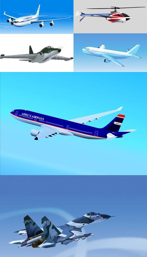 Stock Vectors - Airplanes - Aviones