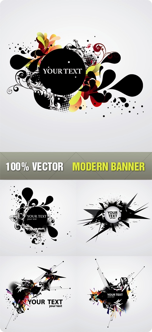 Stock Vector - Modern Banner - Banners Modernos