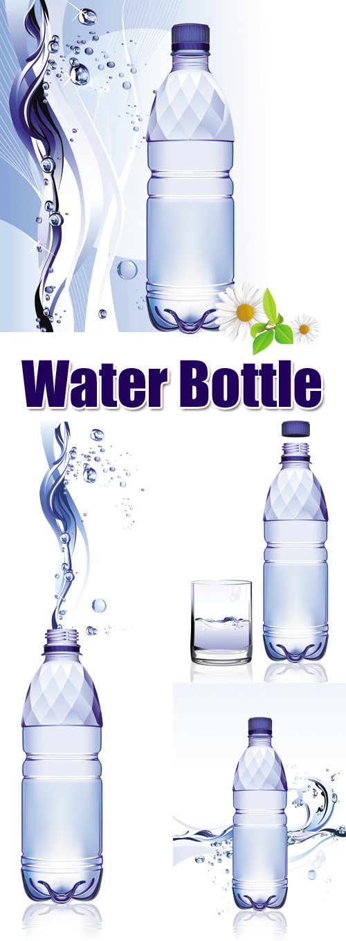 Water Bottle Vector - Botella de agua
