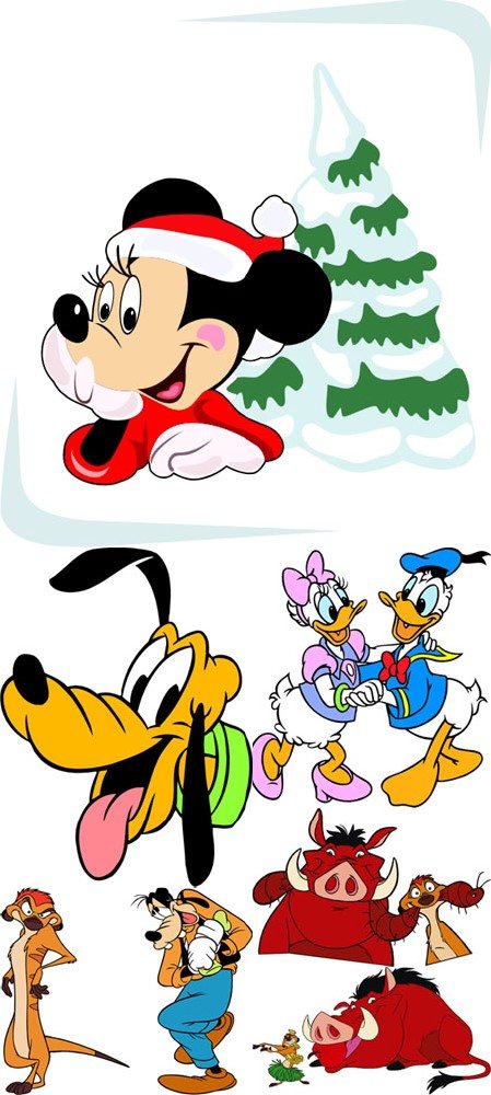 Stock Vectors - Disney Cartoons - Personajes de Disney