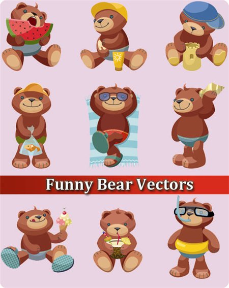 Funny Bear Vectors - Osos