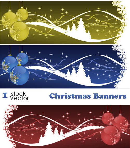 Christmas Vector Banners - Banners Navideños