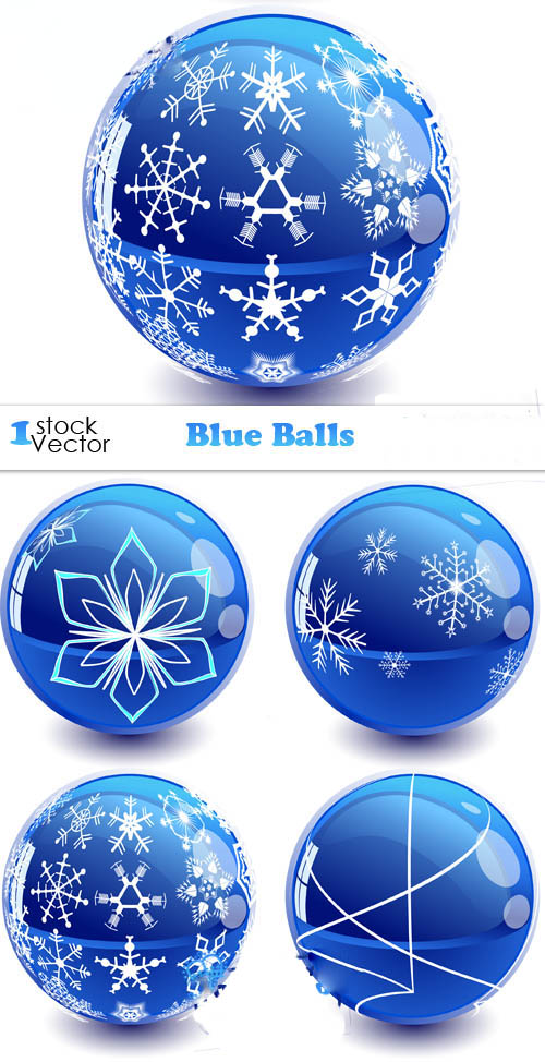 Christmas Blue Balls - Esferas de cristal azul