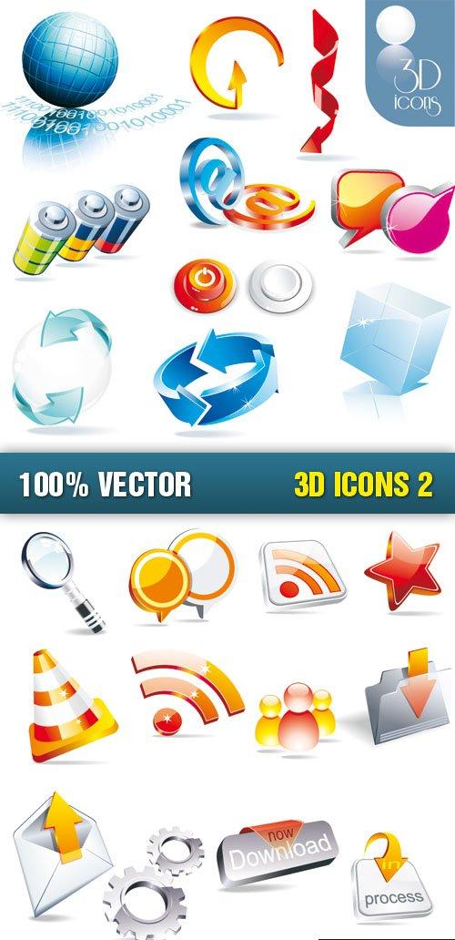 Vectores 3D Icons - Iconos 3D