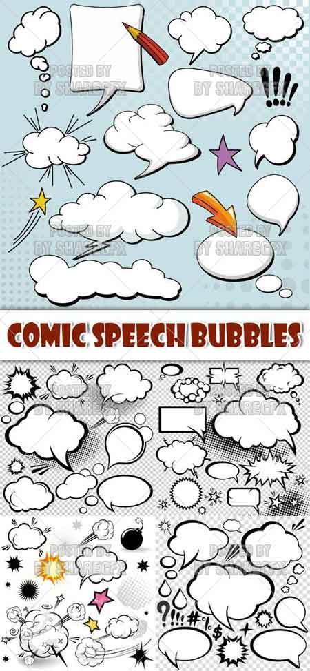 Vectores Speech Bubbles Burbujas de Pensamiento