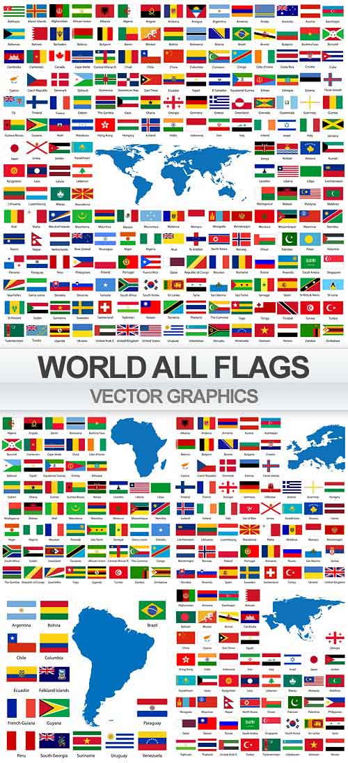 Vectores Flags world Banderas de Mundo
