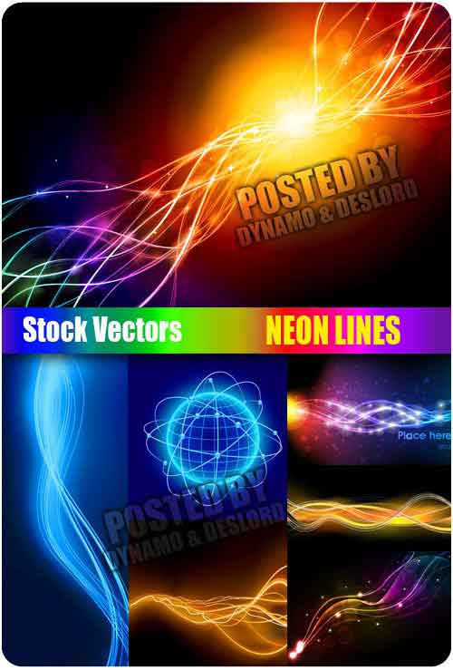 Vectores Neon lines Lineas de Neon