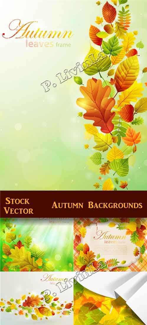 Vectores Autumn Backgrounds Fondos de Otoño