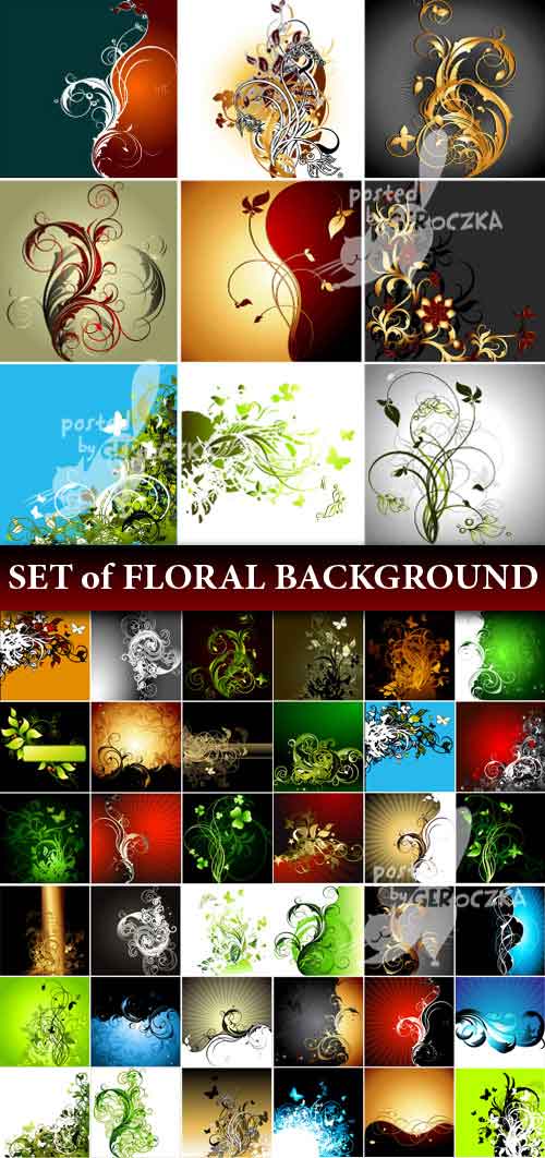 Vectores Floral Background Fondos Florales