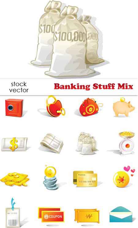 Vectores Banking Iconos de Banco