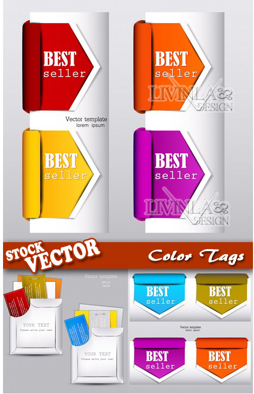 Stock Vector - Color Tags