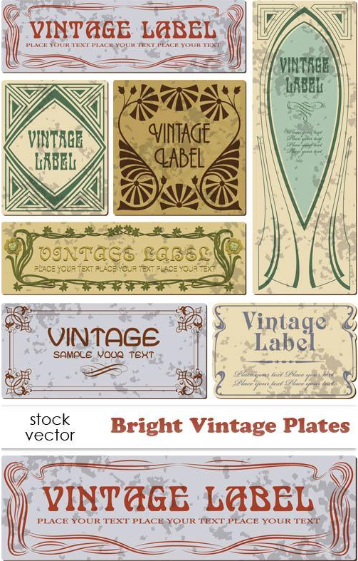 Vectors - Bright Vintage Plates