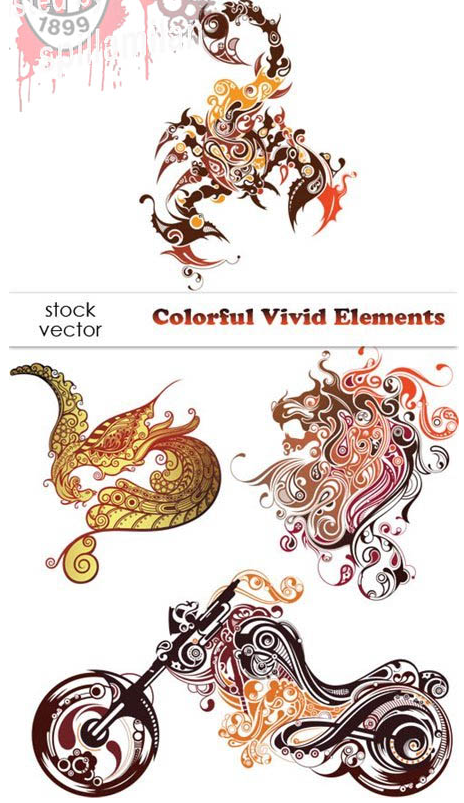 Vectors - Colorful Vivid Elements 
