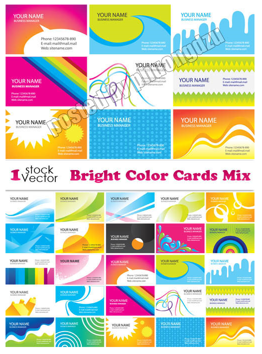 Bright Color Cards Mix