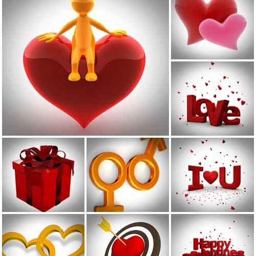 Stock de Fotos Valentine Elements Elementos de San Valentin