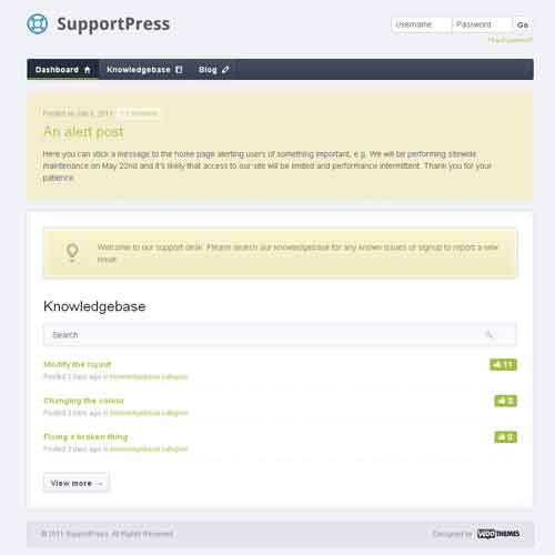 Templates WordPress SupportPress