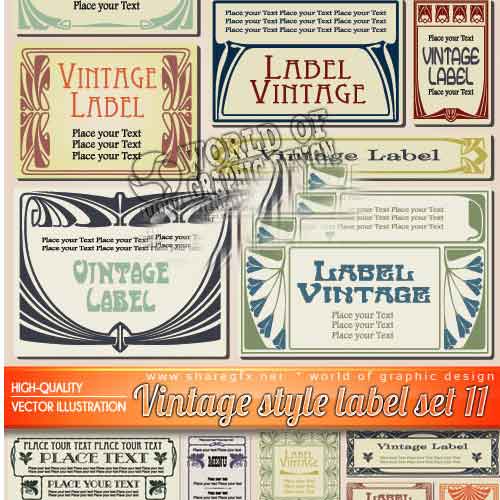 Vectores Vintage Label Etiquetas Clásicas