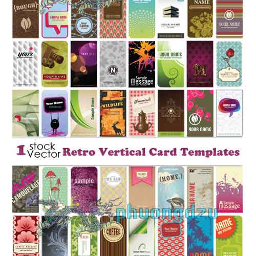 Vectores Vertical Card Tarjetas Verticales