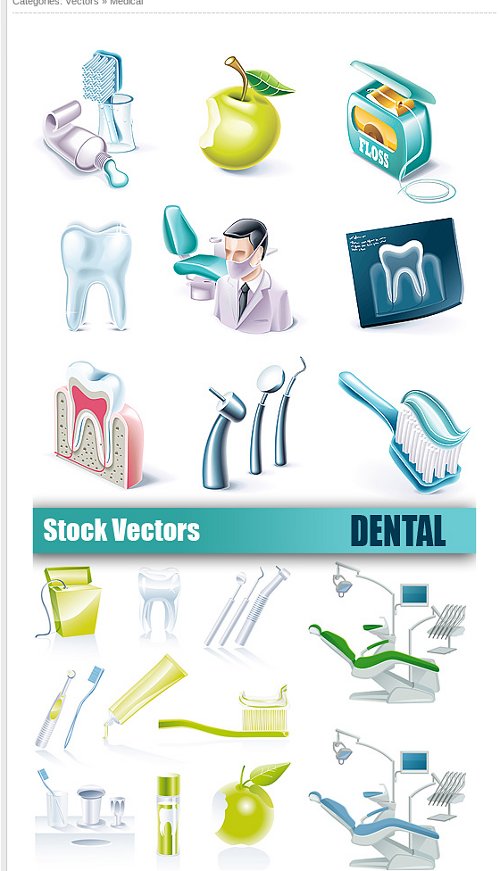 Vectores dentales / Stock Vectors – Dental